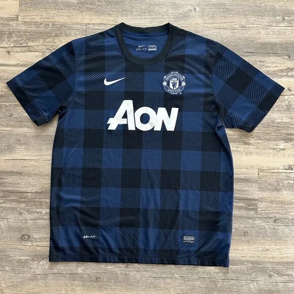 Authentic Manchester United AON 2013-14 Away Jersey Kit Size XL - Picture 1 of 8